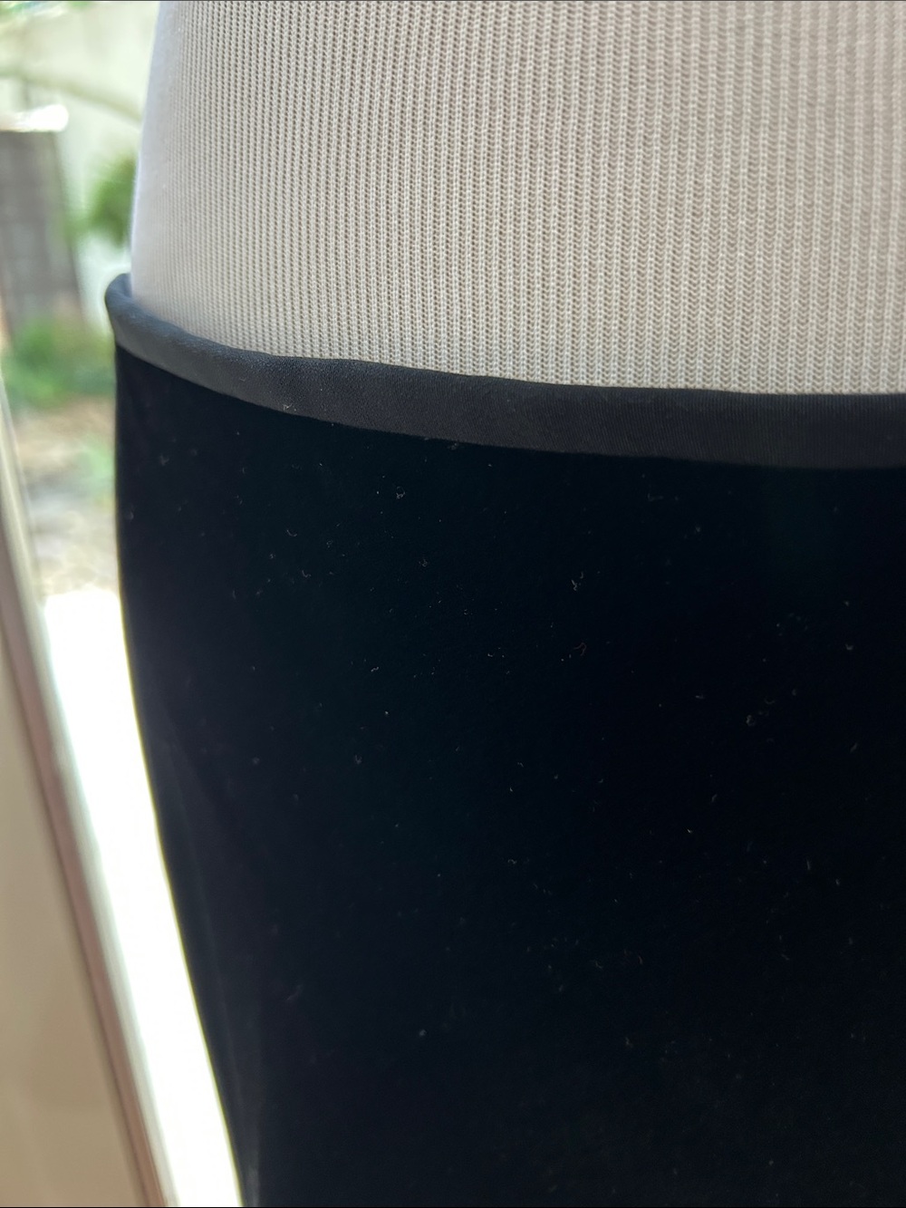Black Velvet Lace-Trim Midi Skirt - Picture 5 of 8